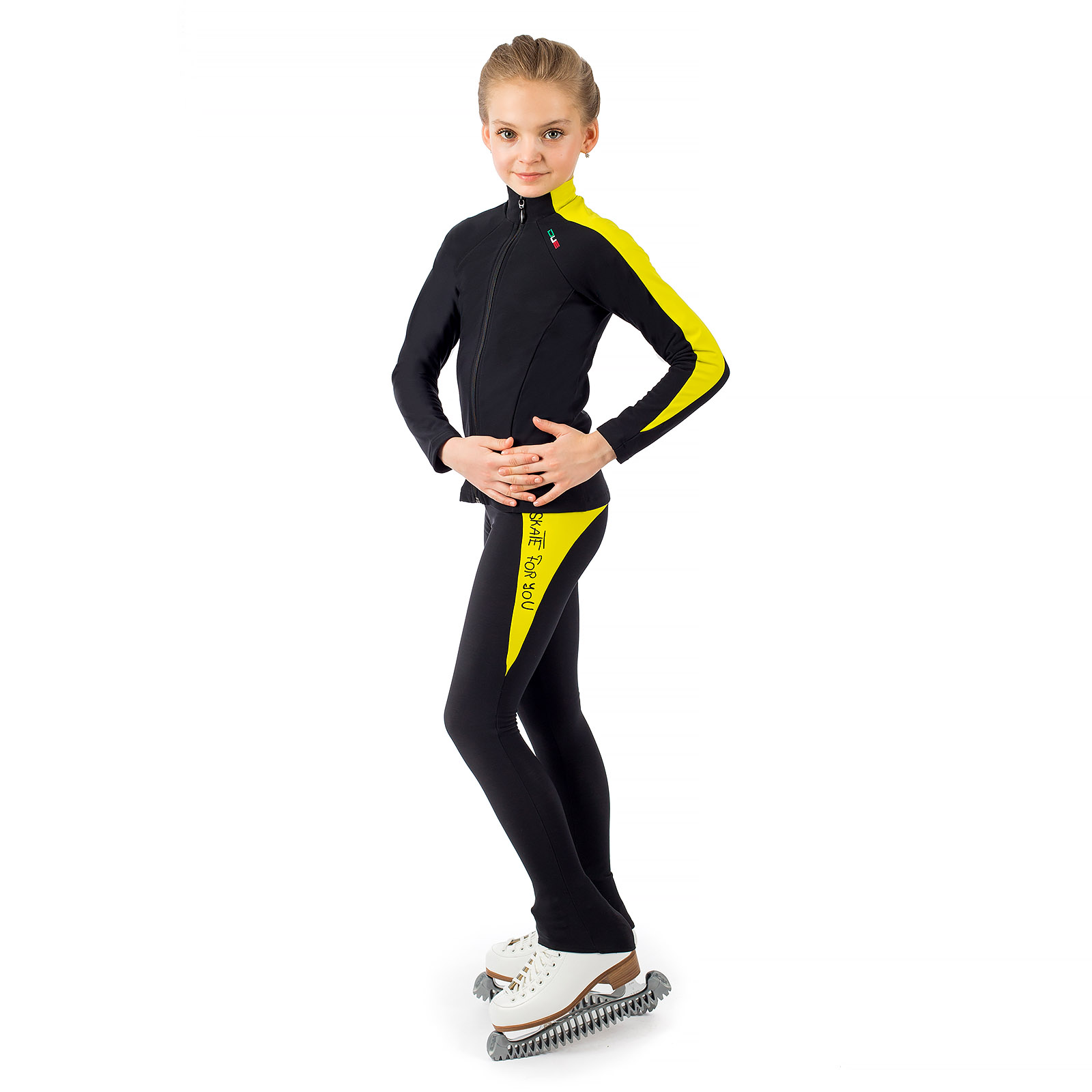 Костюм тренировочный Due D2009/5007 Skate for you черно-желтый
