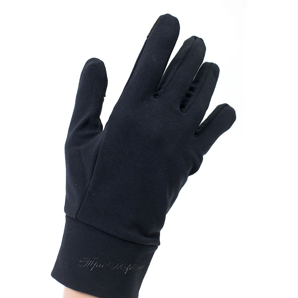 Перчатки термо «Три Оборота» с защитой черные